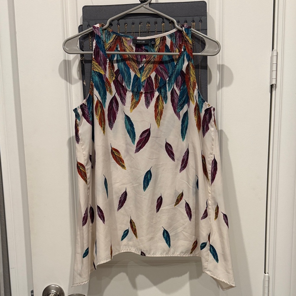 Apt. 9 Colorful Feather Print Tank Top